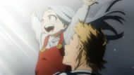 Eri smiling with Mirio Togata (Image Credit: Studio BONES)
